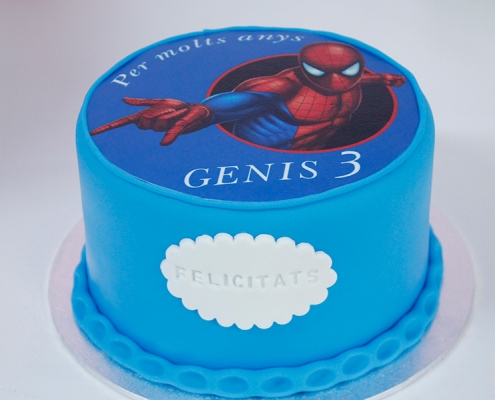 tarta-spiderman-fondant