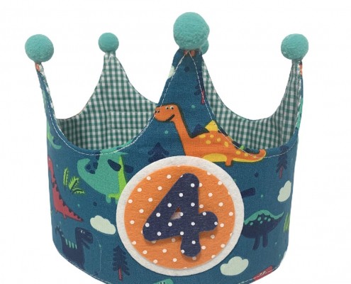 corona-tela-dinosaurio-verde