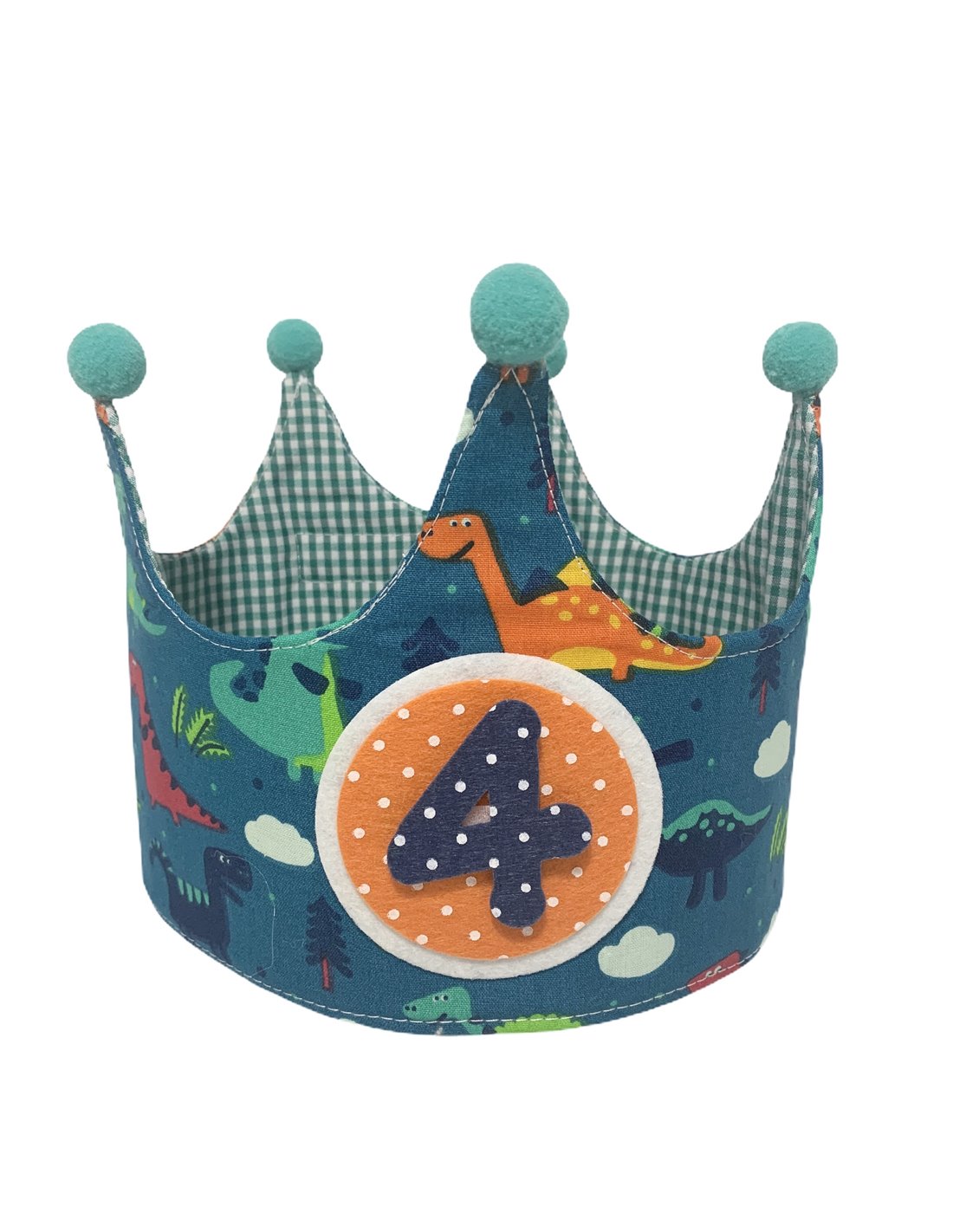 corona-tela-dinosaurio-verde